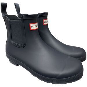 HUNTER Women's Original Waterproof Chelsea Rubber Pull-On Boot - Navy